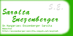 sarolta enczenberger business card